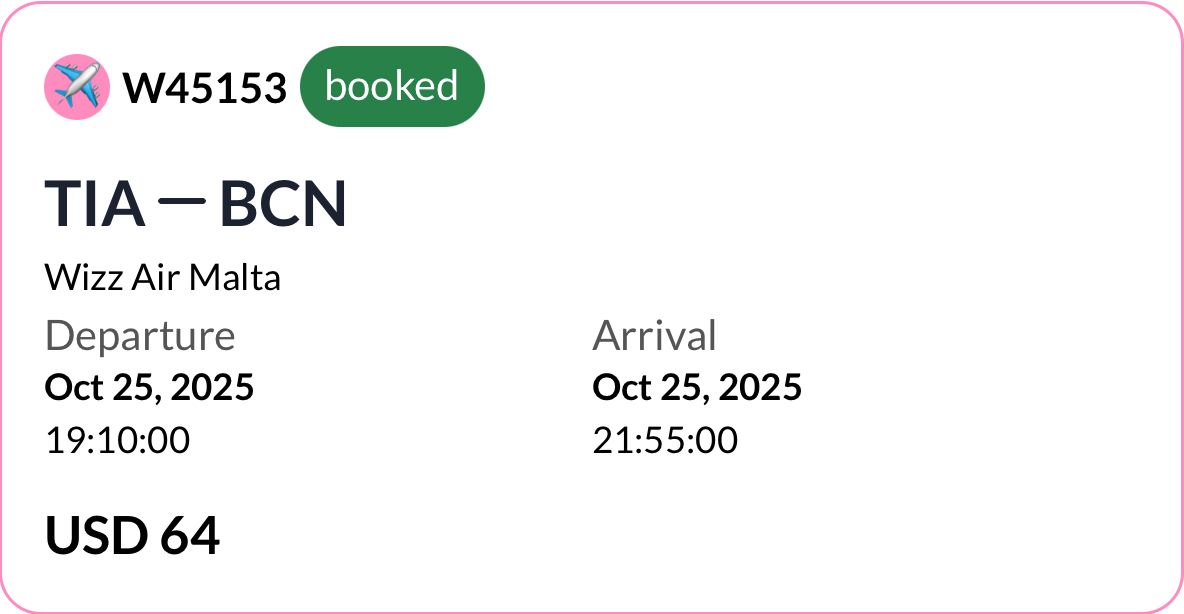Flight booking